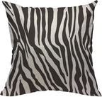 TKS MITLAN Zebra Print Pillow Covers 18 x 18 Inch Black White Leopard Line by TKS+MITLAN