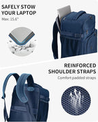 ECOHUB Travel Backpack for Men, Laptop Carry on Backpack - Image 7