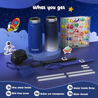 Kids Water Bottle, insulated Stainless Steel Straw Cup - Image 2