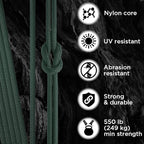 TECEUM Reflective Paracord Rope 1000 – 1000ft/200ft/100ft/50ft – 40+ Colors – - Image 3
