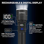 Rechargeable Flashlights 2 Pack, Super Bright LED Long Handle Flashlight - Image 7