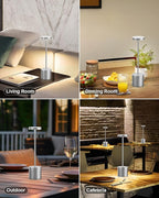 Silver Cordless Table Lamp Rechargeable - Image 7