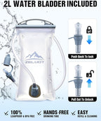Zelvot Running Vest with 2L Water Bladder, Hydration Backpack, U.S. Original - Image 7