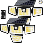 AmeriTop Solar Lights Outdoor, 2 Pack LED High Brightness Cordless Solar Motion by AmeriTop