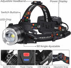 LED Rechargeable Headlamp, 000 Lumens Head Lamps Super Bright Long Distance - Image 8