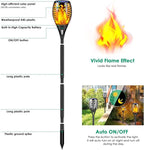 TomCare 6 Pack Outdoor Flickering Flames Torch Decorative Garden Lights Solar - Image 3