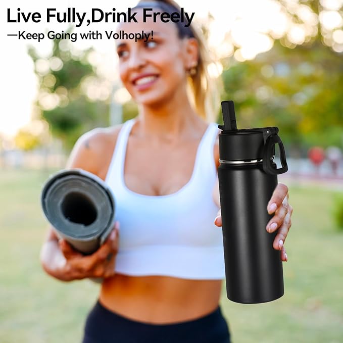 Volhoply 18oz Insulated Water Bottle Bulk 8 Pack, Kids Stainless Steel Water - Image 7