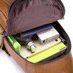 Hebetag Leather Sling Bag Crossbody Backpack - Image 2