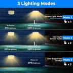 Peasur 1 Pack Solar Motion Lights Outdoor, 318 LED Solar Security Light - Image 3