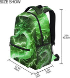 Wamika Dragon Backpack for Boys Girls Cool Green Fire Dinosaur Kids Backpacks - Image 8