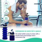 ONTA Collapsible BPA Free Silicone Water Bottle, 20oz - Image 4