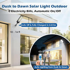 4-Pack Solar Street Lights Outdoor, 20000LM Waterproof LED Solar Flood Lights - Image 2
