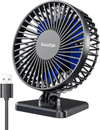 Gaiatop USB Desk Fan, Small But Powerful, Personal Portable Quiet 3 Speeds by GAIATOP