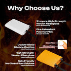 Fire Blanket 3-Pack | Fiberglass Prepared Fire Suppression | 40"x40" Fire - Image 5