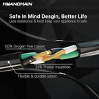HUANCHAIN 16/3 100 Ft Outdoor Extension Cord Waterproof, 16 Gauge Flexible - Image 3