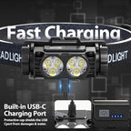 Bud K 12pack Headlamp Rechargeable, 5000L Super Bright Light LED Rechargeable - Image 4