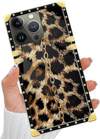 Compatible with iPhone 15 Pro Case, Seamless Gold Chain Leopard Luxury Golden - Image 2