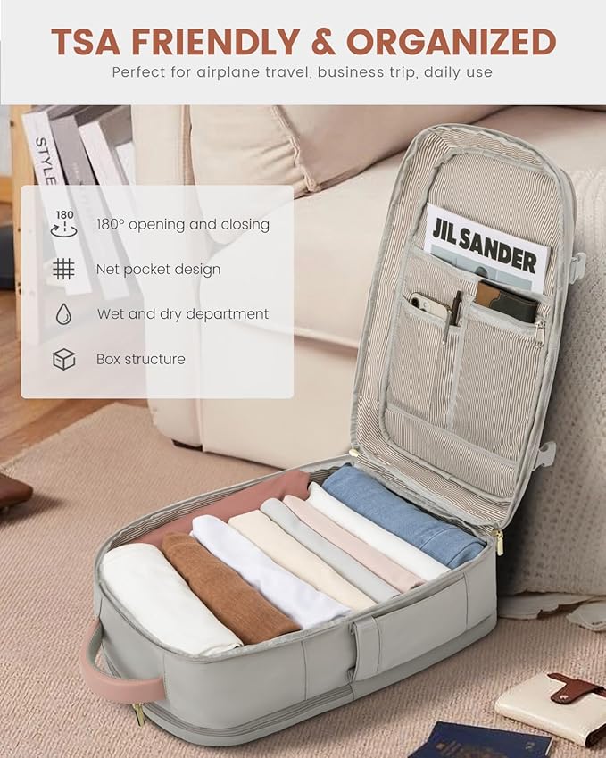 LOVEVOOK Travel Backpack For Women Flight Approved, 40L Carry On Backpack - Image 5