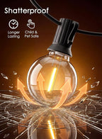 SUNSGNE G40 LED Globe Outdoor String Lights Waterproof Shatterproof, 25FT - Image 4