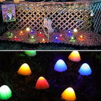 OZS 2PK 32LED 55FT Mushroom Solar Garden Lights Outdoor, Solar String Lights - Image 3
