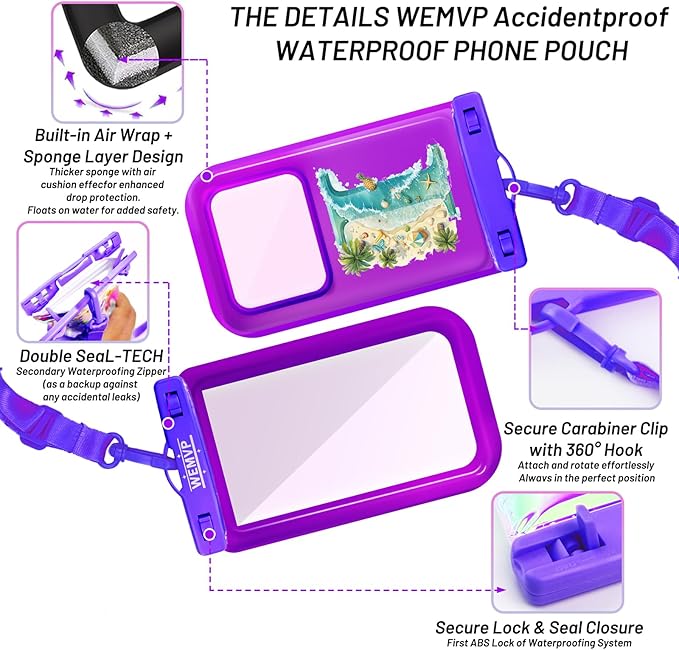 Personalized Initial Waterproof Phone Pouch Case - Image 3