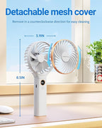 SWEETFULL Handheld Portable Fan, 5000mAh Rechargeable Battery, 6 Speed Wind - Image 3