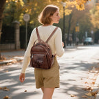 Mini Backpack Purse for Women, Embossed Leather Small Backpack Fashion Travel - Image 2