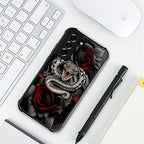 for Samsung Galaxy S21 Case, Entwined Rose Snake Pattern Graphic Design Girl - Image 7