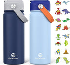 GoKEDA 18oz Kids Water Bottle, 2 Pack Insulated Bottles by Unknown