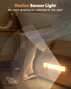2 Pack Under Cabinet Lighting, Motion Sensor Light Indoor, Rechargeable Closet - Image 4