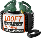 PlugSaf 100 FT 30 Amp RV Extension Cord Outdoor by PlugSaf