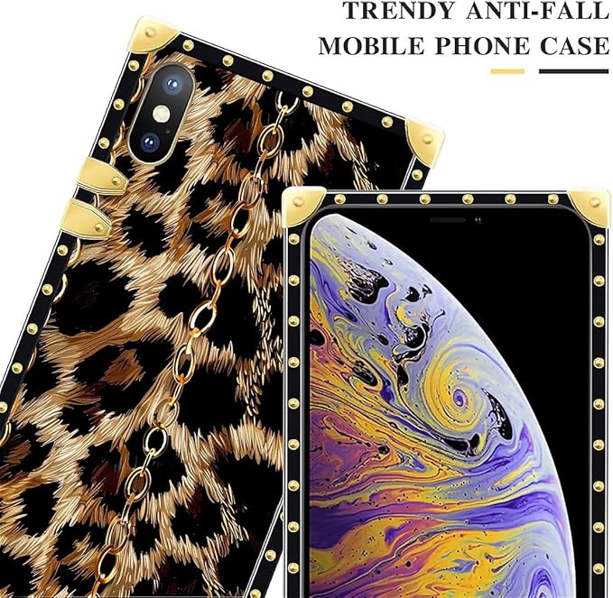 Compatible with iPhone Xs Max Case, Seamless Gold Chain Leopard Luxury Golden - Image 4