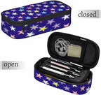 Colorful Stars Pencil Case Woven Stars Purple Blue Red Pencil Bag Pouch Box - Image 7