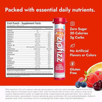 Zipfizz Daily Energy Drink Powder, Fruit Punch, 20 Pack 3-in-1 Sustained Energy - Image 2