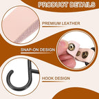uxcell 5pcs PU Leather Hooks, Leather Straps - Image 3