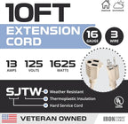 Iron Forge Cable Weatherproof 10 Ft Outdoor Extension Cord - Image 2