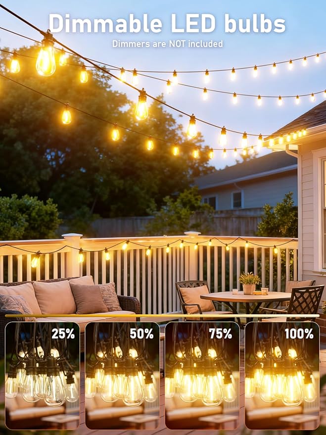 100FT LED Outdoor String Lights - Image 6