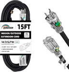 Indoor Outdoor Extension Cord Weatherproof by HONDERSON