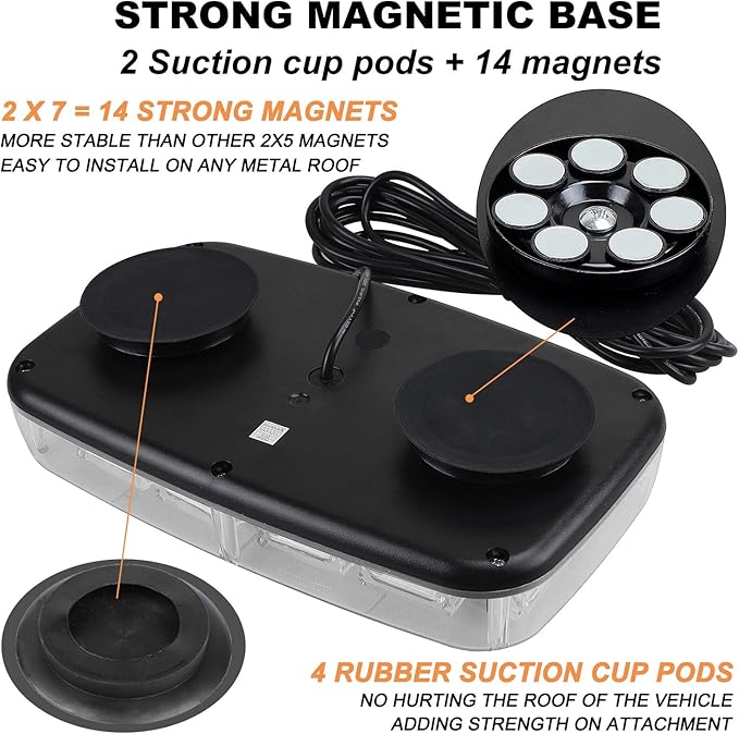ASPL 48LED Roof Top Strobe Lights, High Visibility Emergency Safety Warning LED - Image 4