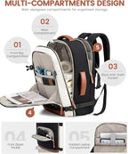 LOVEVOOK Carry On Backpack, 50L Large Travel Backpack - Image 4