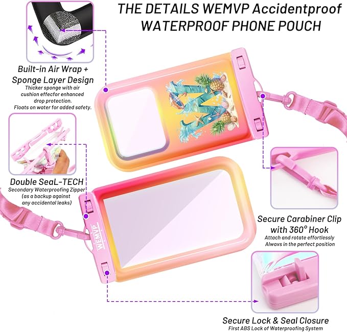Personalized Initial Waterproof Phone Pouch Case - Image 3