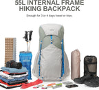 IX INOXTO 55L Internal Frame Waterproof Hiking Camping Backpack - Image 7