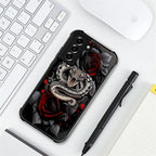 for Samsung Galaxy S22 Plus Case, Entwined Rose Snake Pattern Graphic Design - Image 7