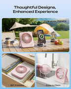 Otlonpe Personal Portable Desk Fan, 4000mAh Small Rechargeable Portable Fan - Image 6