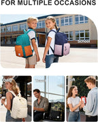 VASCHY Lightweight Backpack for School, Water Resistant Classic Bookbag - Image 7
