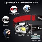 Blukar LED Headlamp Rechargeable, 2000L Super Bright Headlight - Image 8
