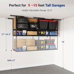 FLEXIMOUNTS 3x8 2-Tier Overhead Garage Storage Rack – Adjustable Heavy Duty - Image 5