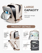WONHOX Large Travel Backpack Carry on Flight Approved Laptop Work Business - Image 4