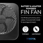 Treva 10-Inch Portable Fan, Powered by Battery and/or AC Adapter - Image 3
