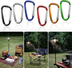 2.4" 24pcs Small Carabiner Clip Keychain, Aluminum D Ring Shape Clips - Image 5